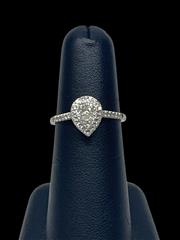 Lady's Diamond Engagement Ring 45 Diamonds .49 Carat T.W. 10K White Gold